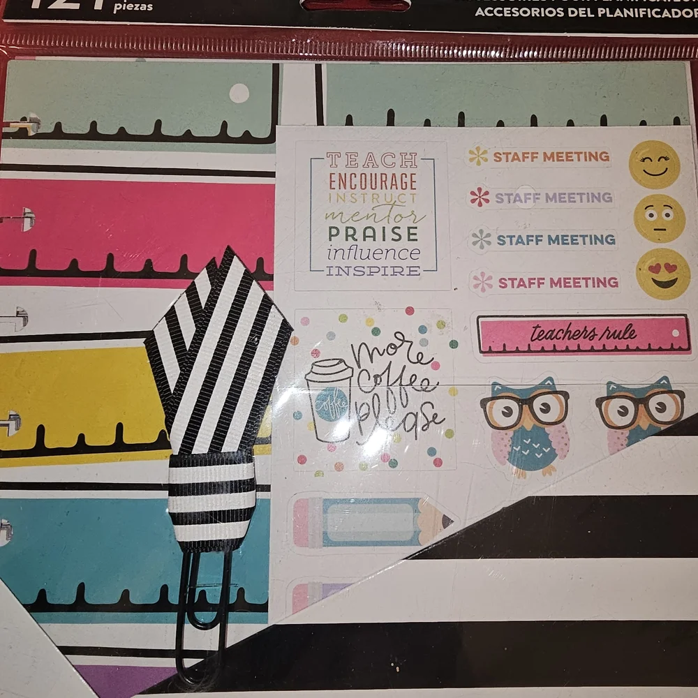 Happy Planner Teacher Classic Sized Accessories Pack 121 Pieces NIP
